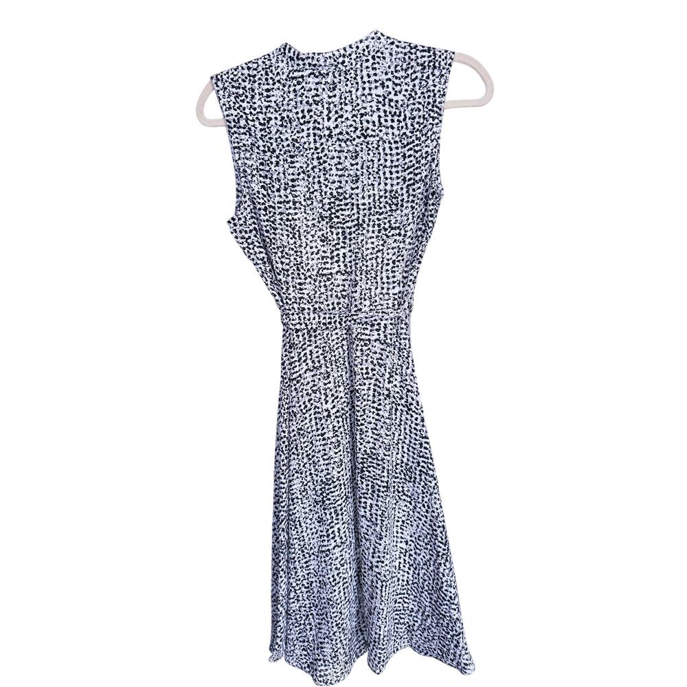 NWT Nanette Lepore Sleeveless Belted Midi Dress 4 Abstract Print Modern Career - Picture 3 of 11